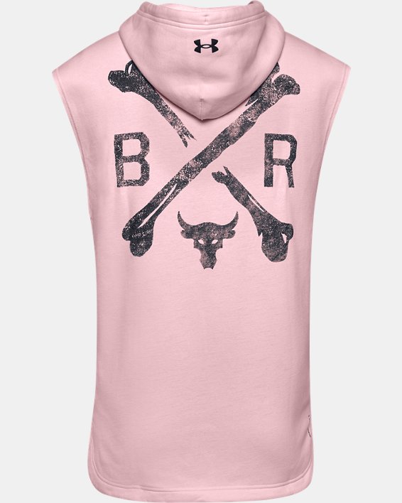 Men's Project Rock Charged Cotton® Sleeveless Hoodie, Pink, pdpMainDesktop image number 1